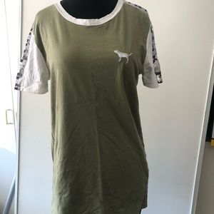 Victoria secret pink sequins shirt Sz XS but fits loose fit